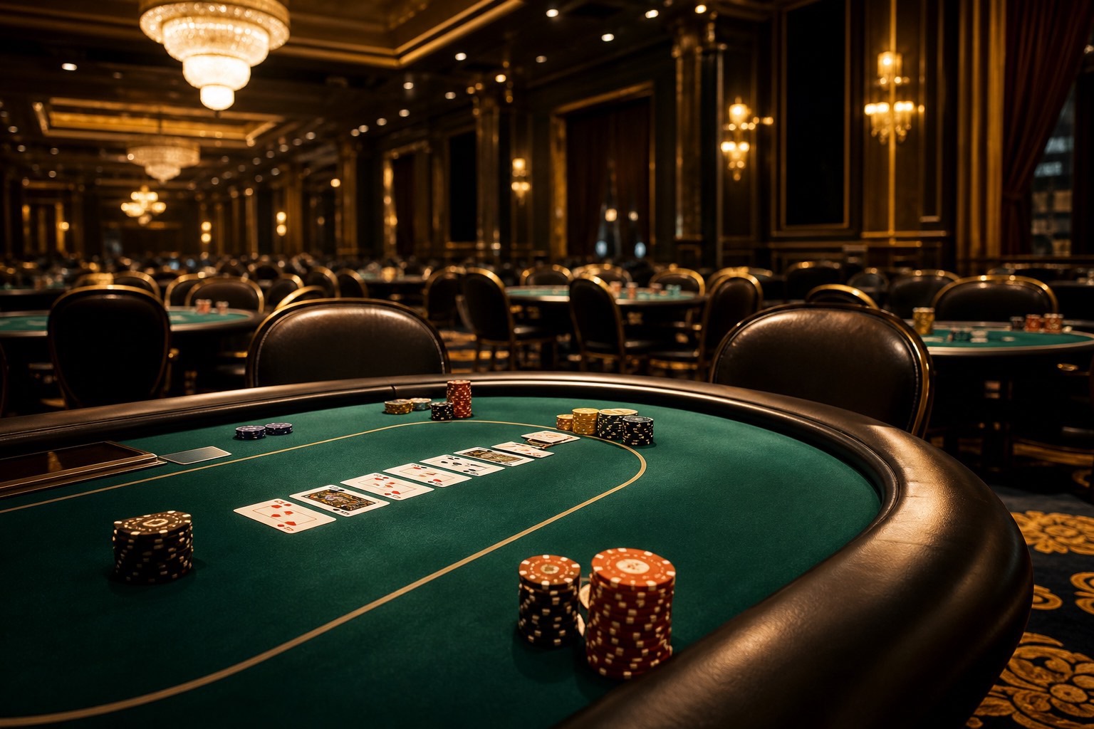 Poker tournament room